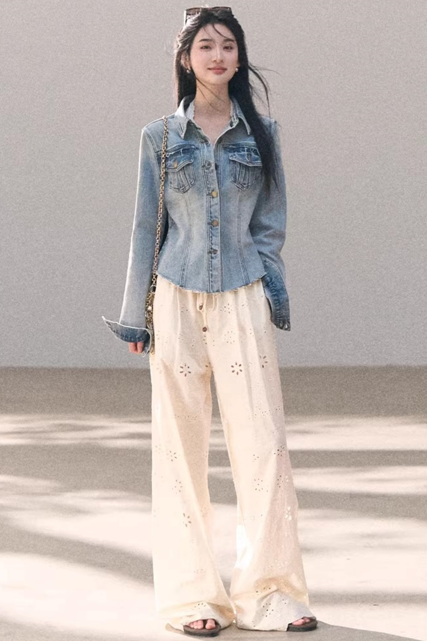 Embroidered Pure Cotton Pants