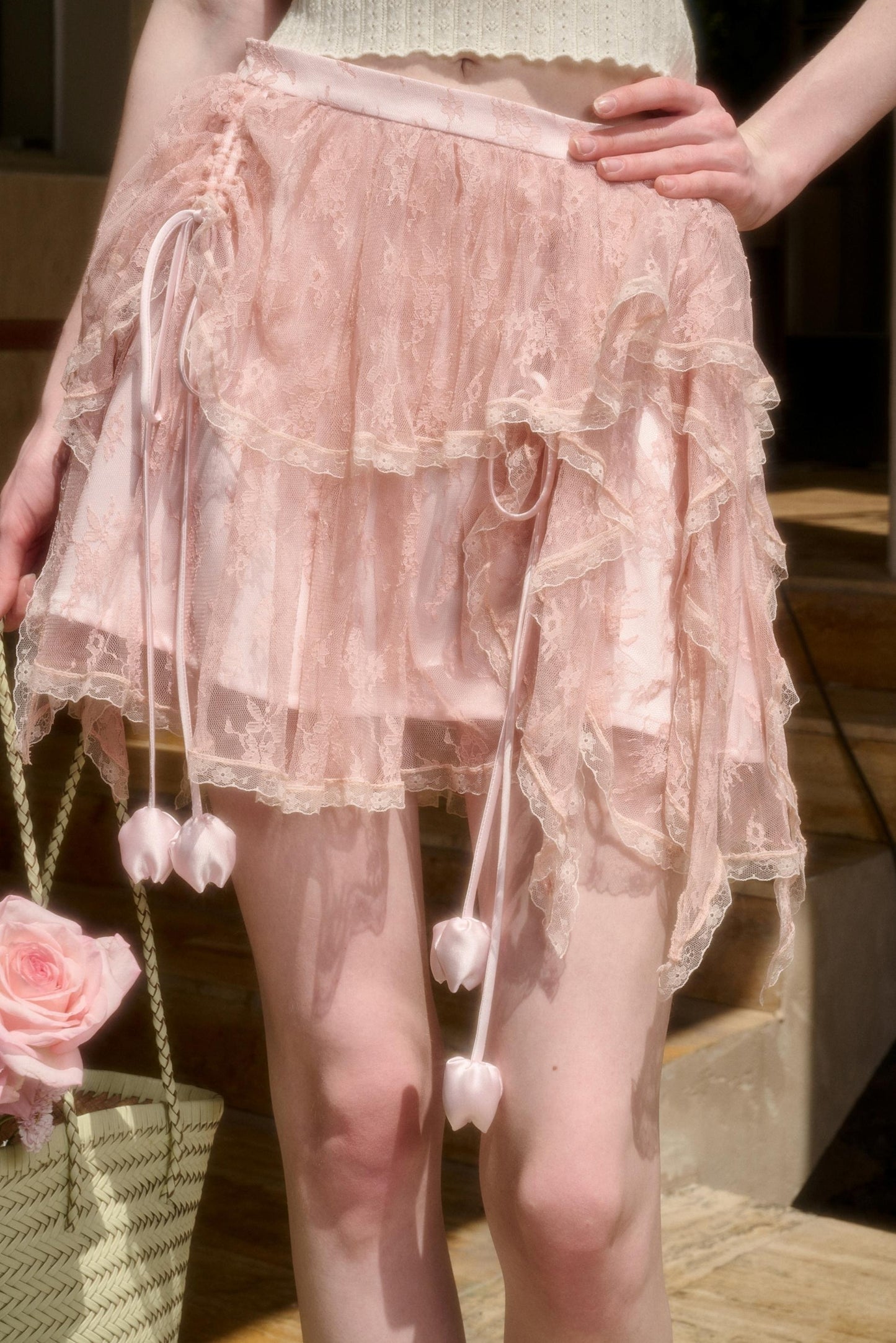 Tulip Lace Bustier Skirt