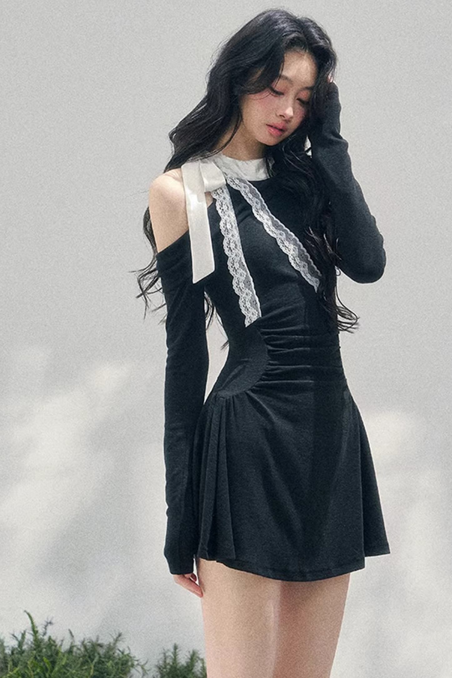 Entwined Warmth Waist-Cinching Dress