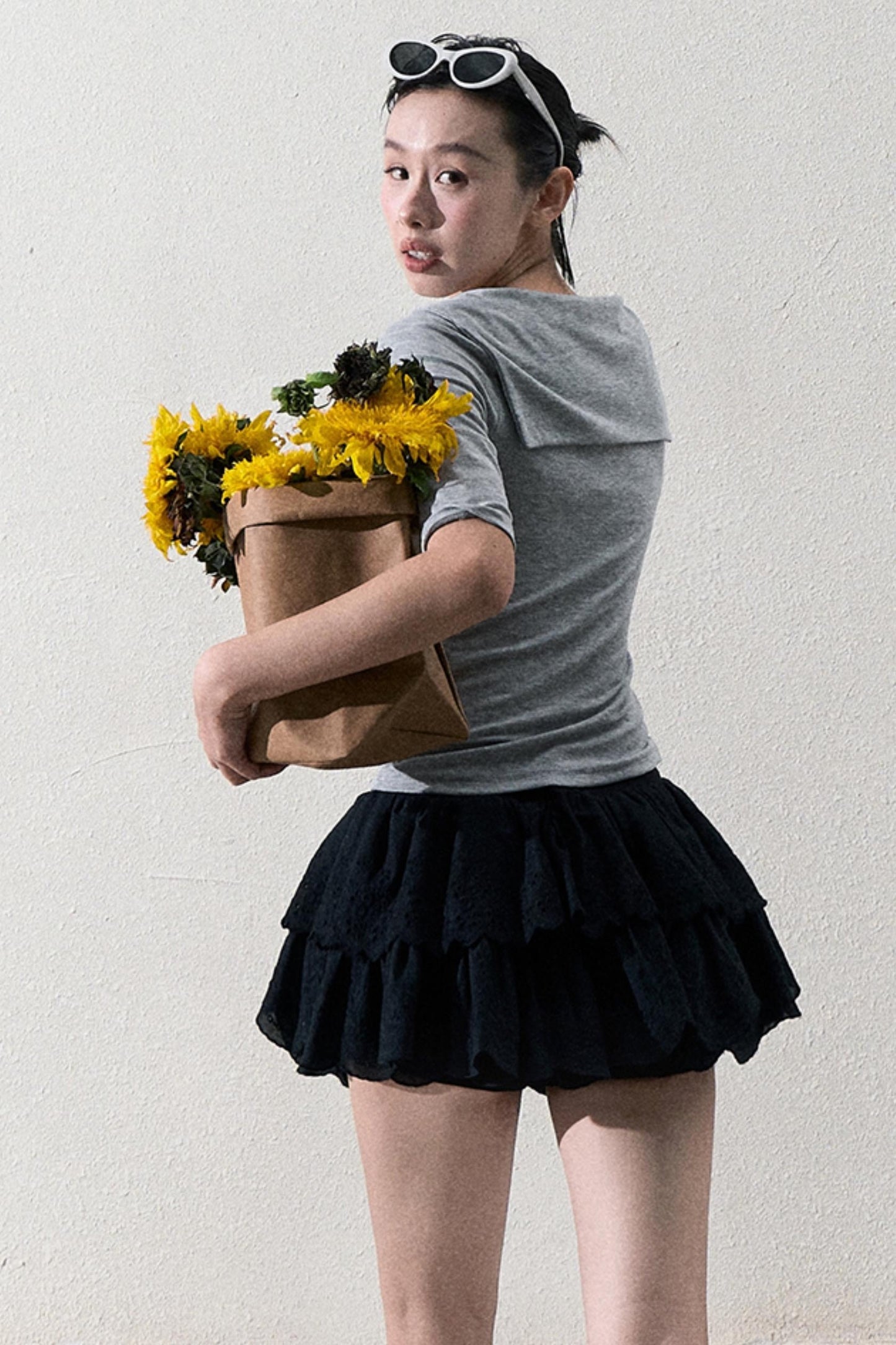 Elegant Layered Lace Skirt