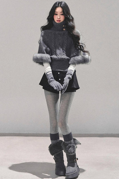 Korean Mohair Turtleneck Sweater