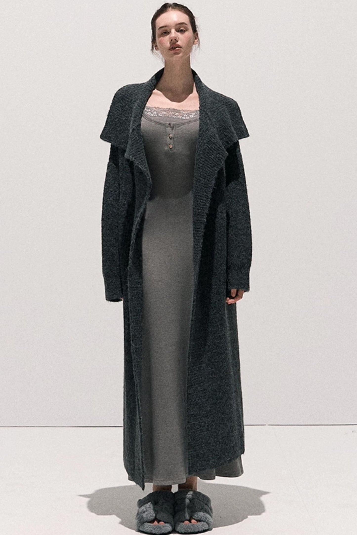 Lace Stitched Knit Waist Dress