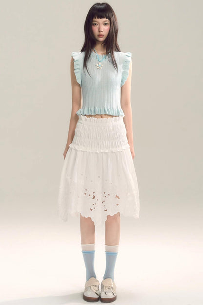 Whispering Daisy Asymmetrical Skirt Top