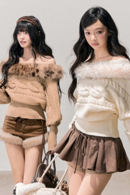 Tea Fragrance Mohair Sweater