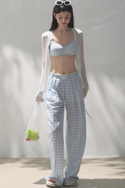 Wide-Leg Tencel Hemp Pants Set-Up