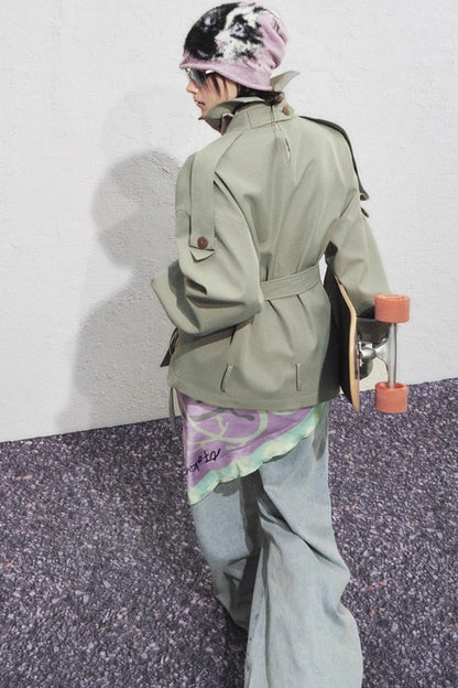 Classic Stand-Up Collar Trench Coat