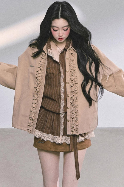 Autumn Two-Piece Jacket Skirt Set-Up