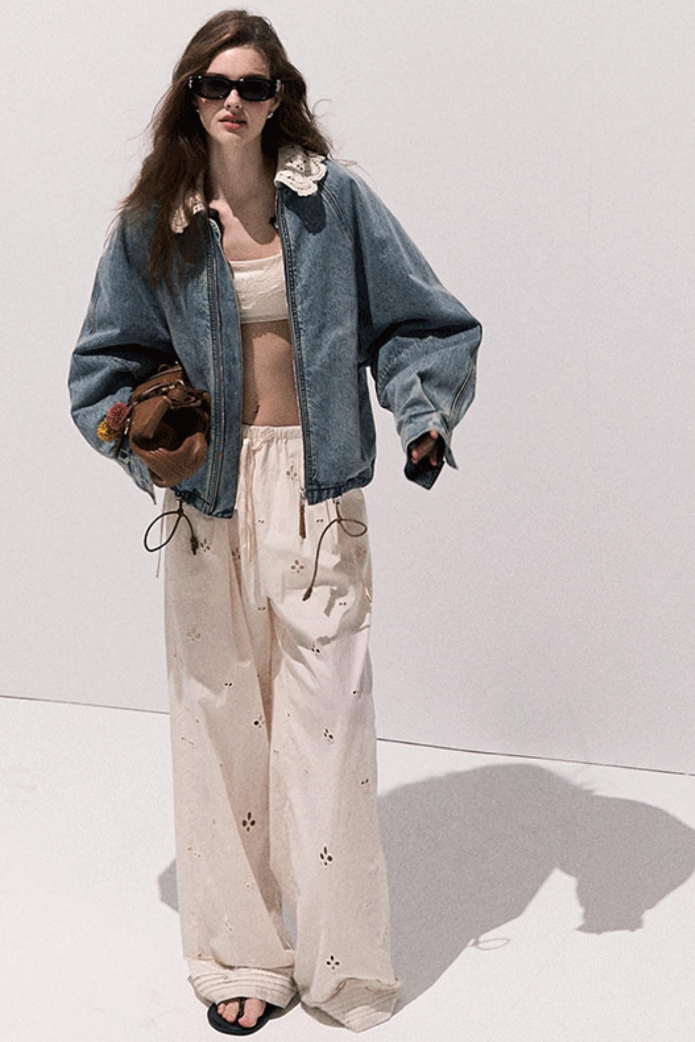 Vintage Braided Denim Jacket Set-Up