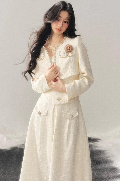 Chanel Wool Coat Skirt Set-Up