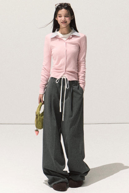 Slim Fit Wool Knit Top