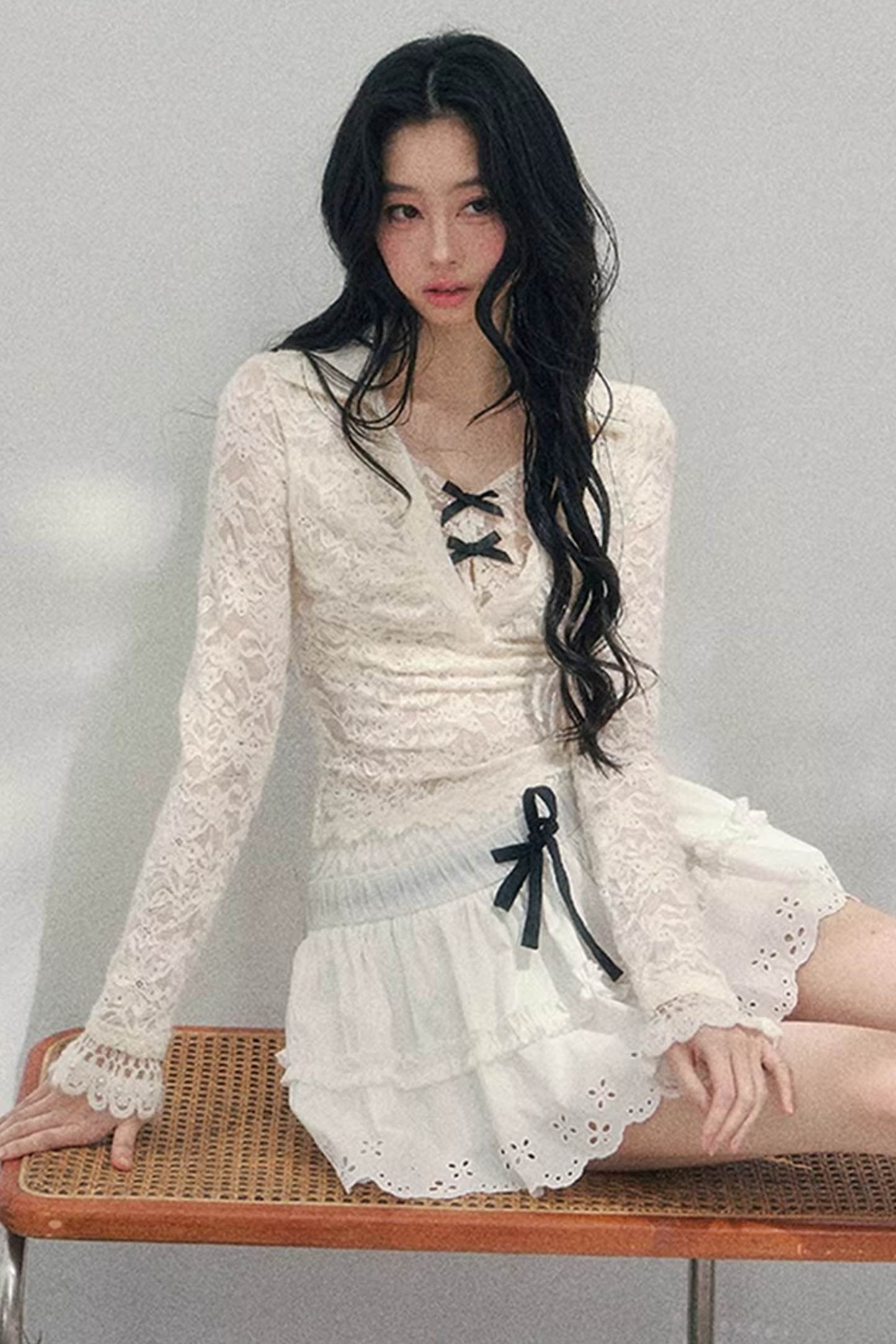 Spring White Half-Skirt