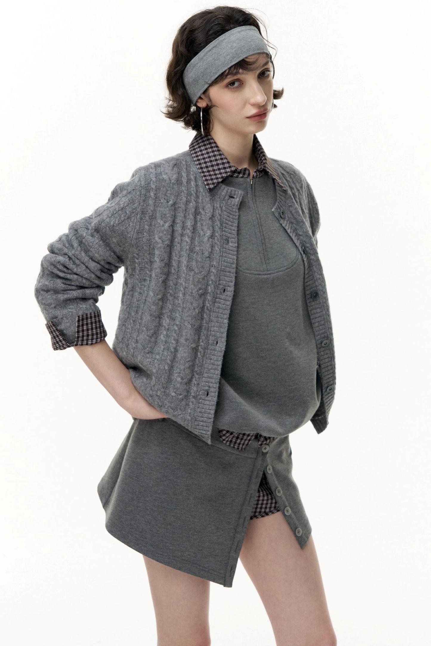 Patchwork Pullover Sweatshirt Set-Up