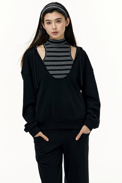 Layered Hooded Sweatshirt Set-Up