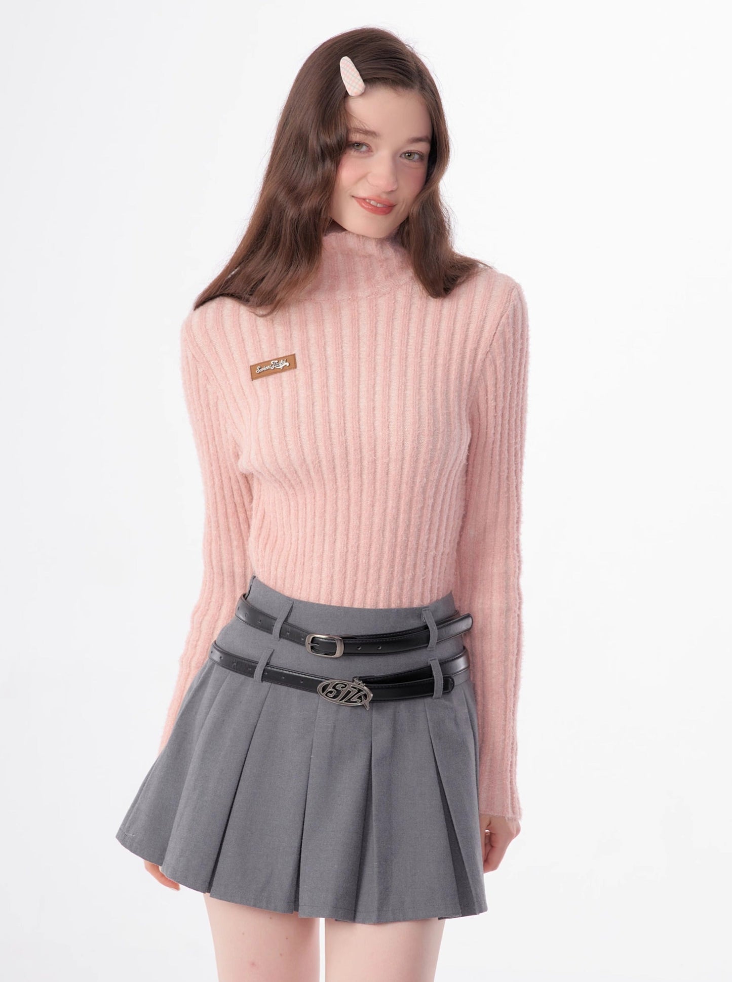 American slim thickened knit sweater