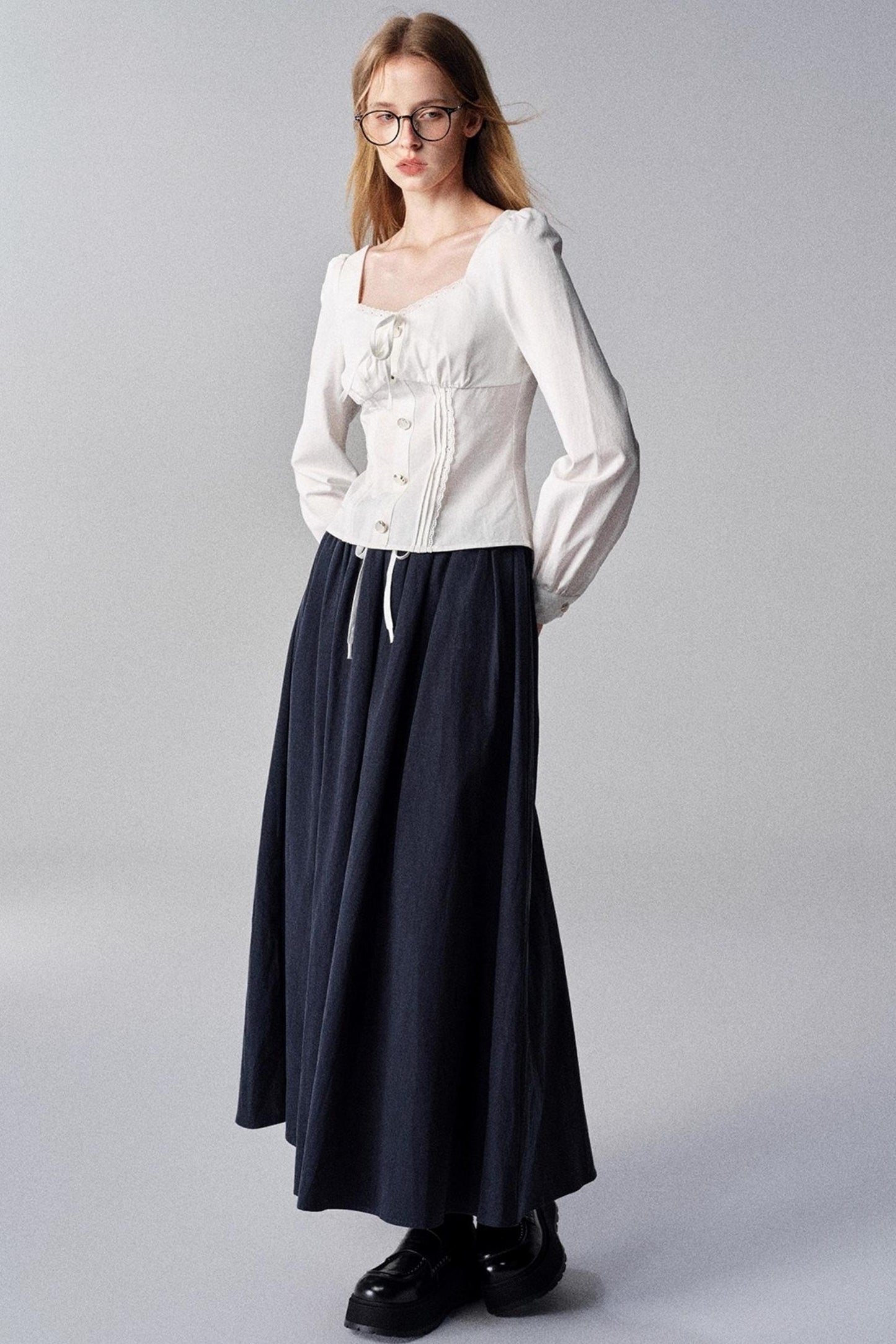 White Tea French Vintage Slimming Top