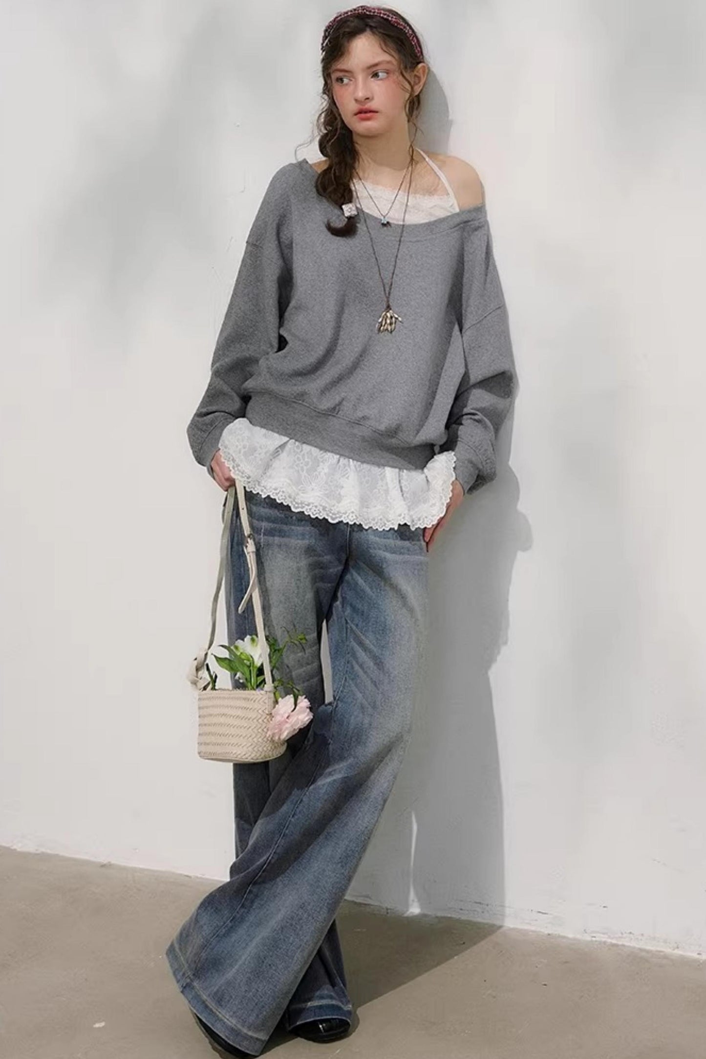 Floral Pleats Off-Shoulder Top