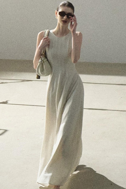 Shimmering Linen Sleeveless Dress