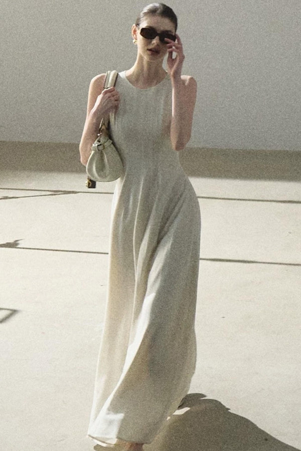 Shimmering Linen Sleeveless Dress