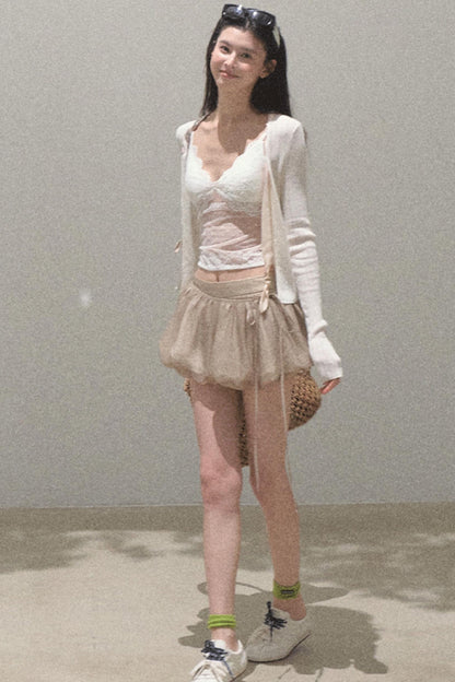 Floral Peplum Culottes Skirt Set