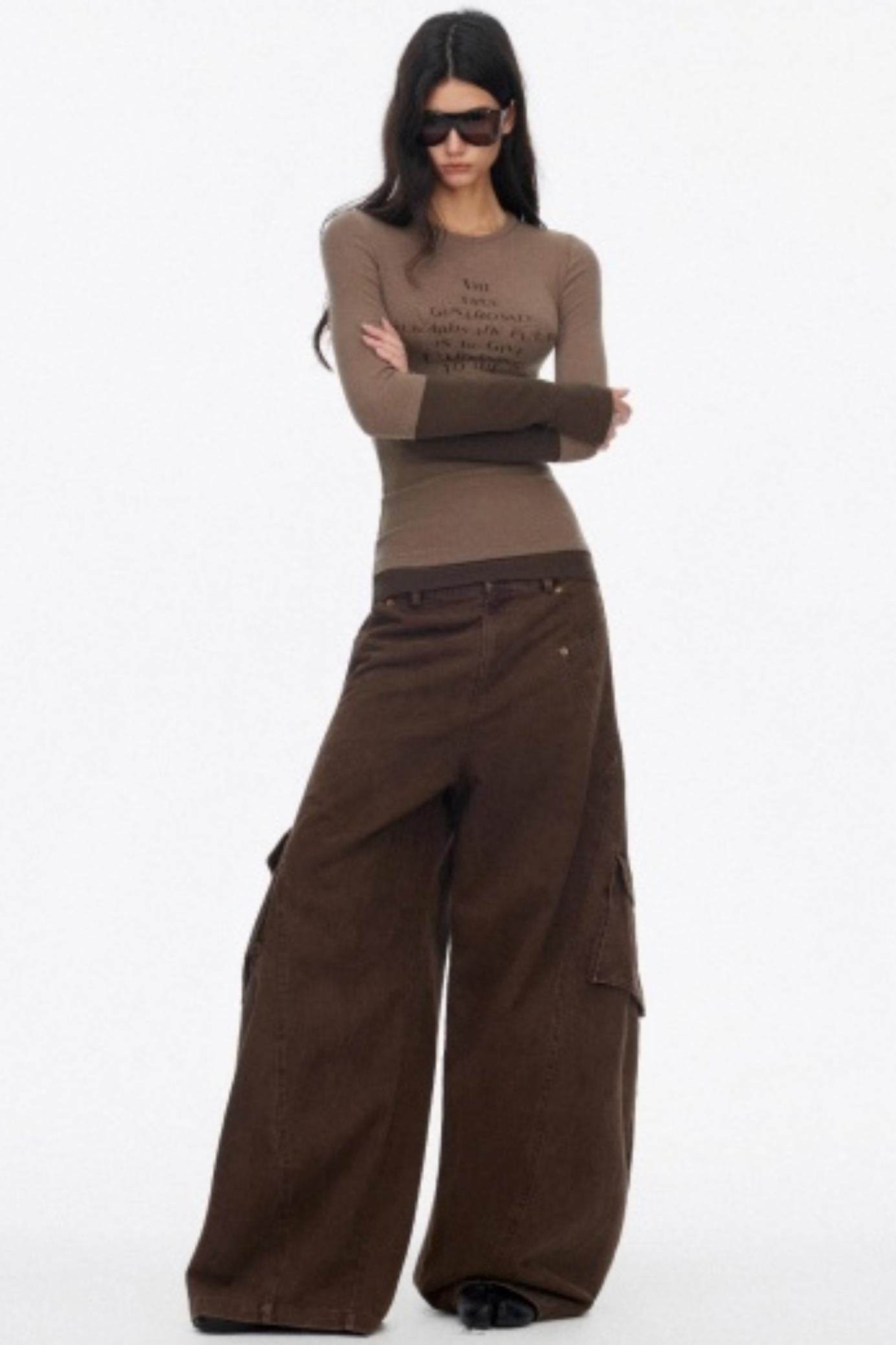 Layered Letter Print Top