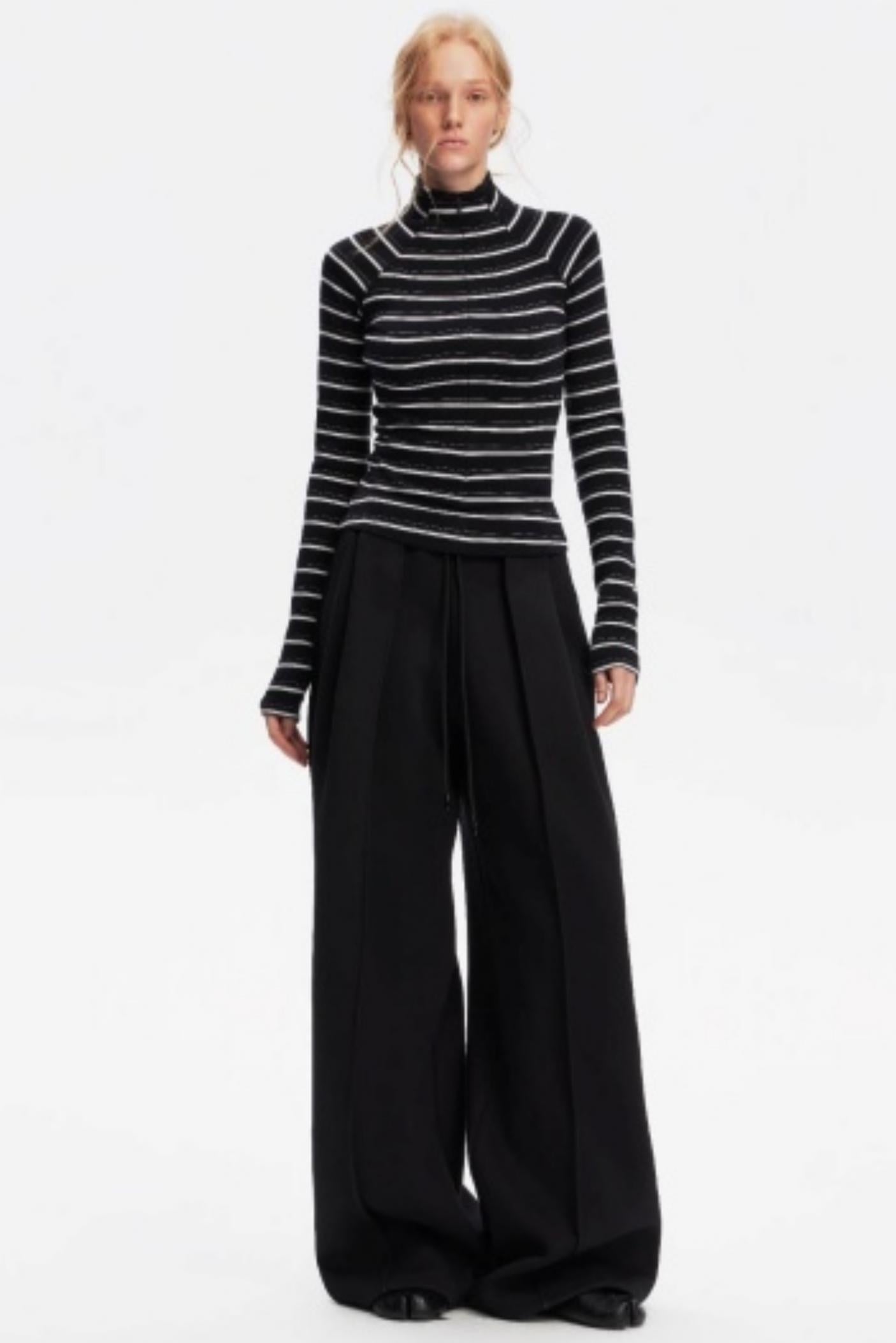 Vintage Striped Slim Knit Top