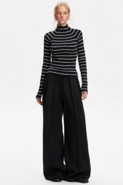 Vintage Striped Slim Knit Top