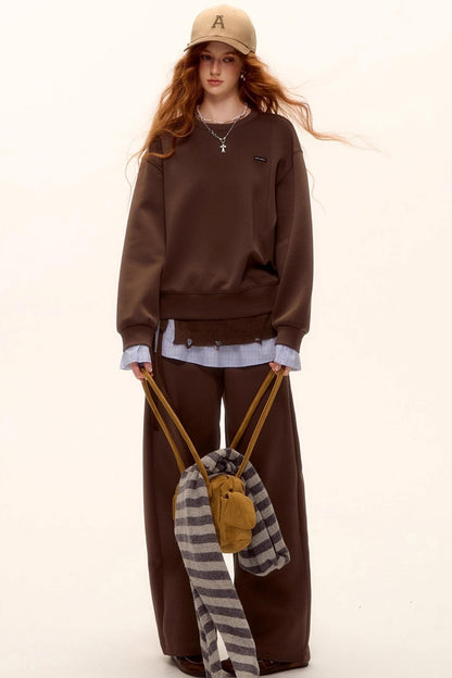 Plaid Patchwork Knit Sweater Set-Up