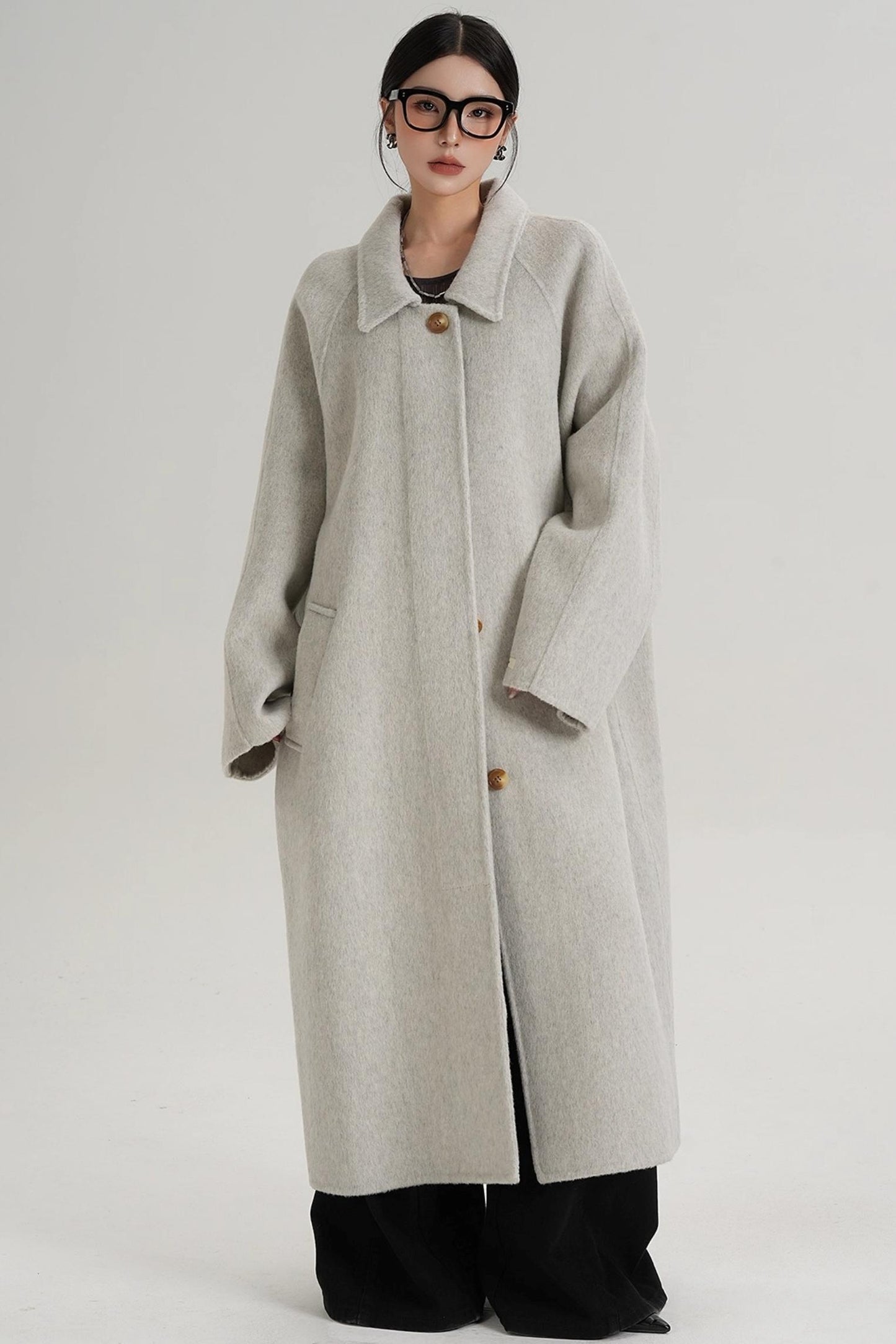 Temperament Wool Reversible Long Coat
