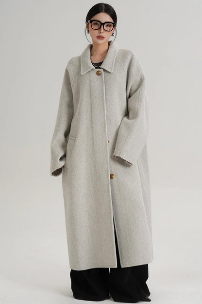 Temperament Wool Reversible Long Coat