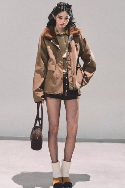 Fake Two Korean Long-Sleeve Knit Top