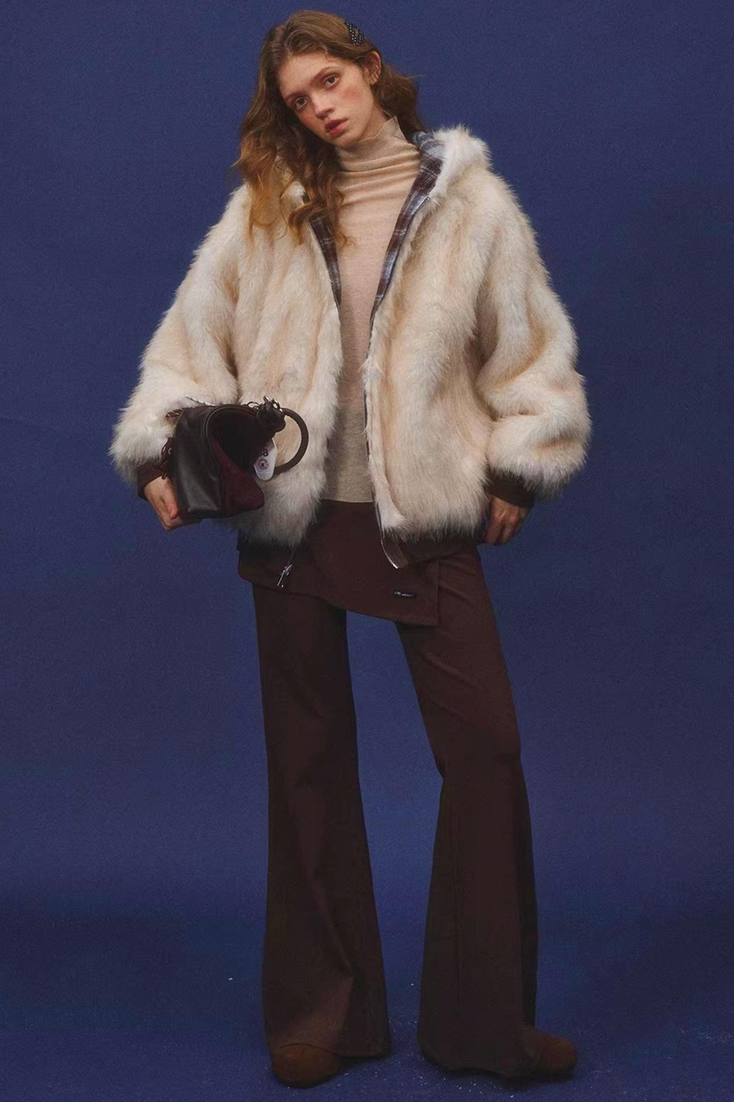 First Snow Plaid Reversible Coat