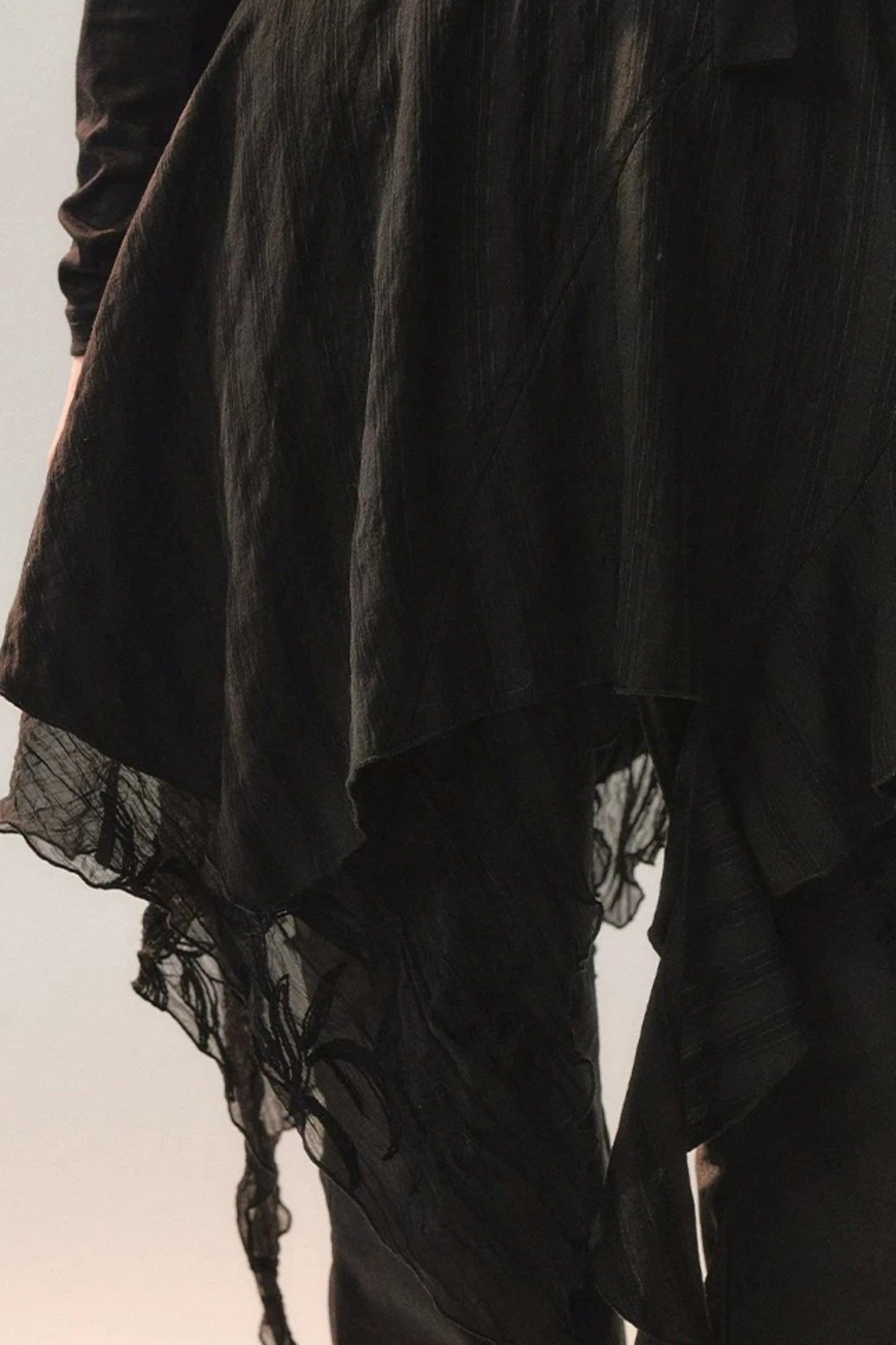 Pantalon Irrégulier à Dentelle Détachable
