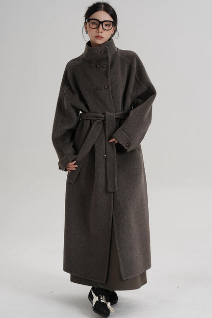 High Neck Wool Coat