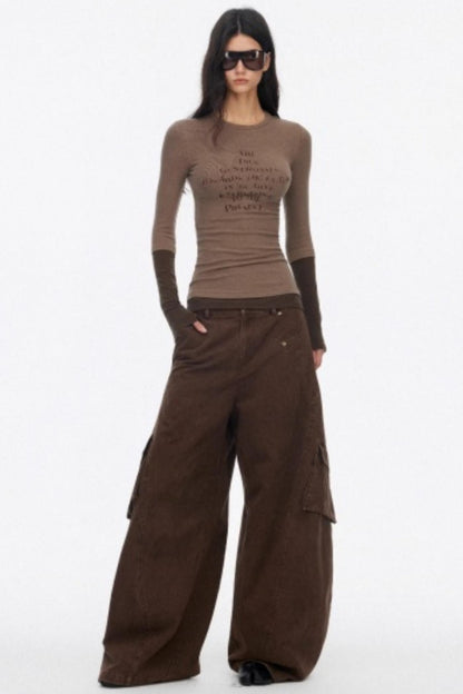 Layered Letter Print Top