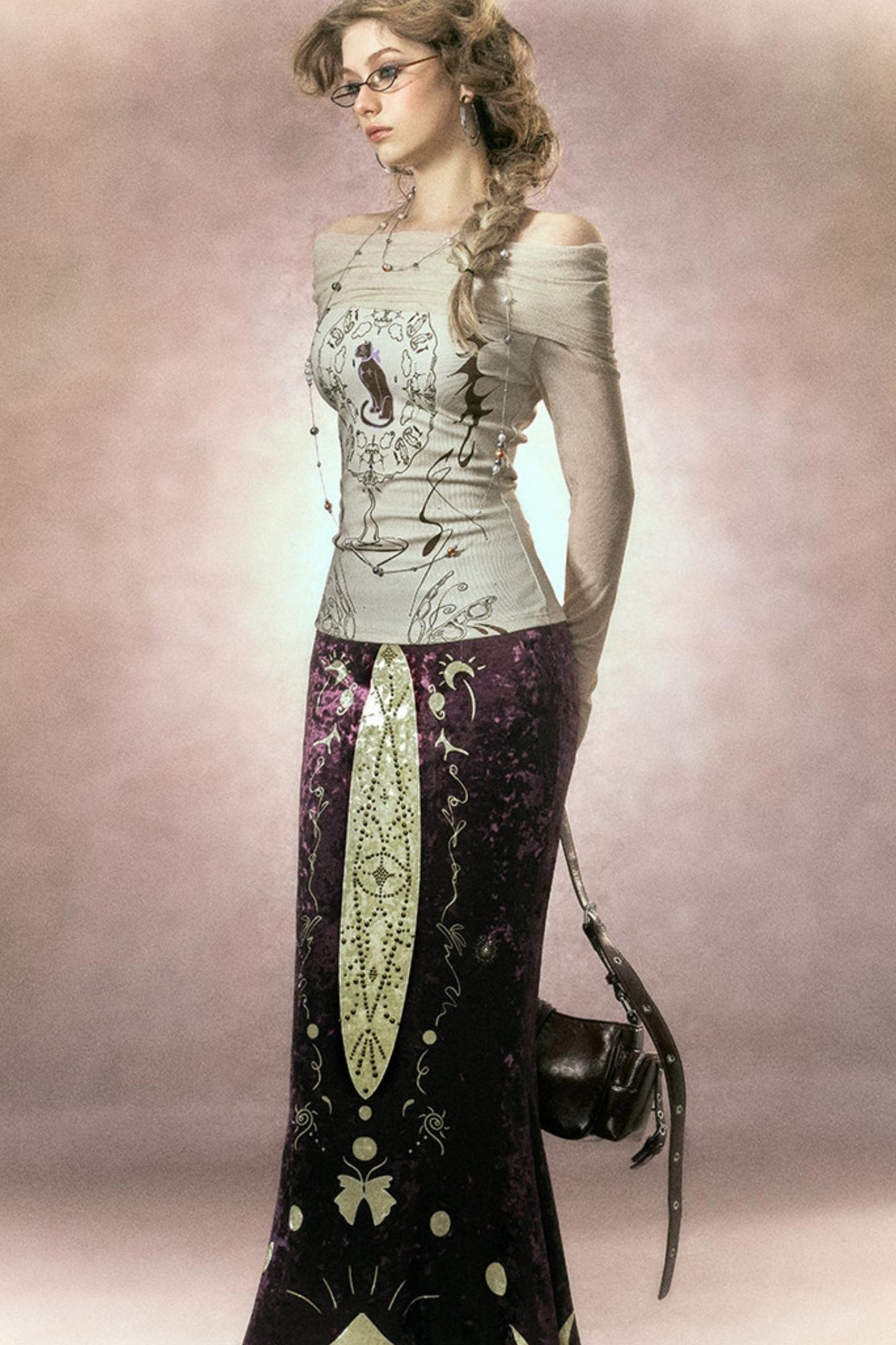 Hand-Painted Star-Wishing Blouse