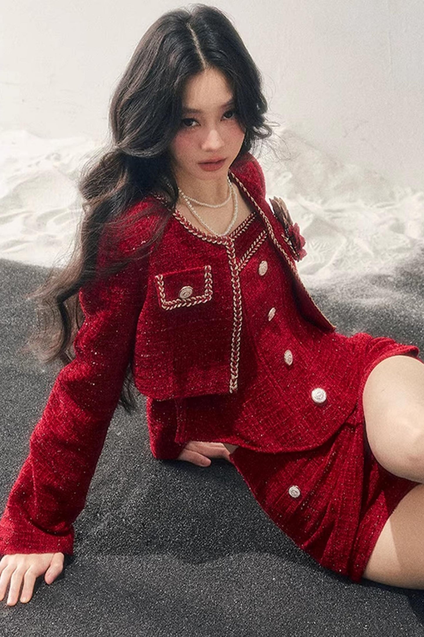 Chanel Wool Coat Skirt Set-Up