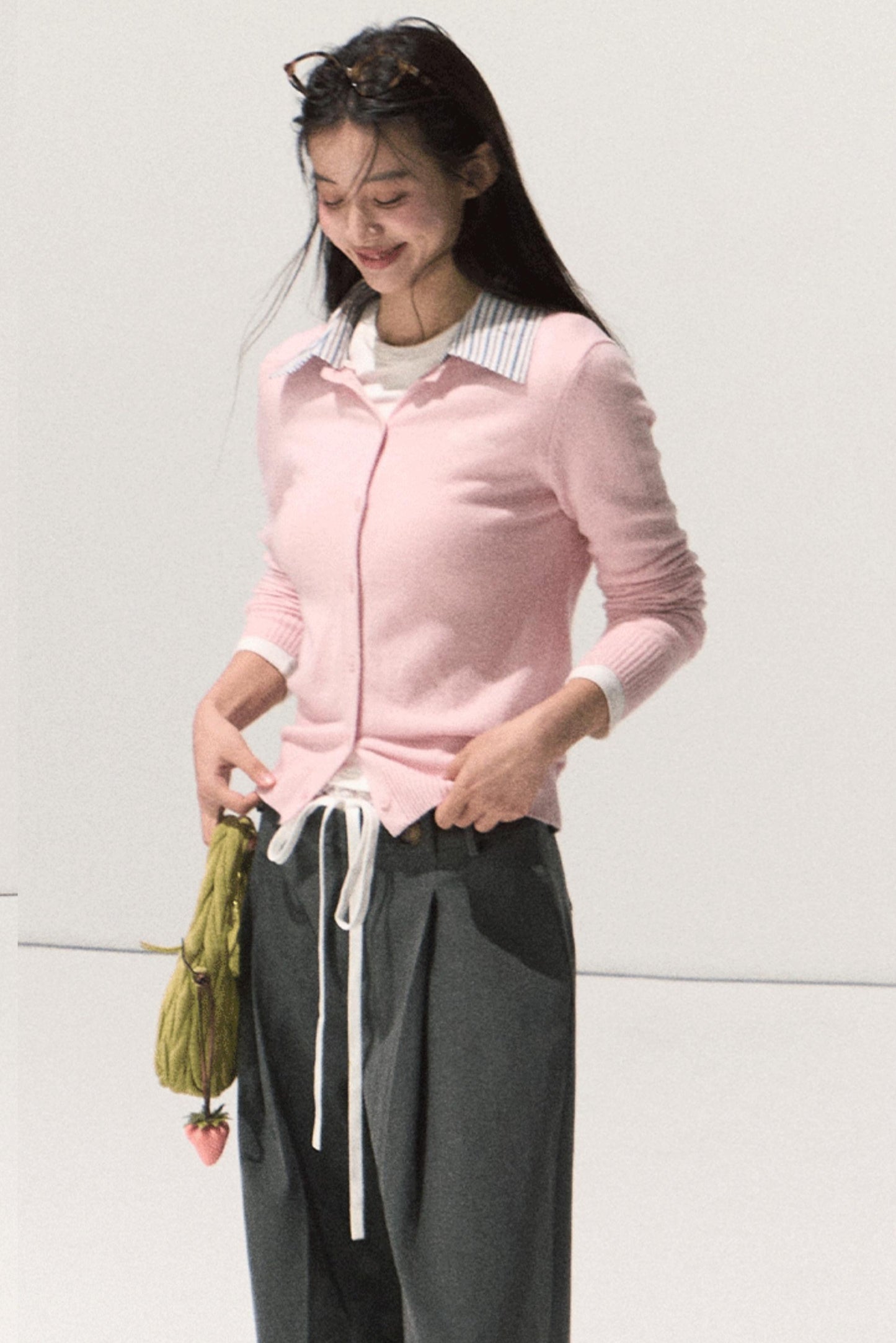 Slim Fit Wool Knit Top