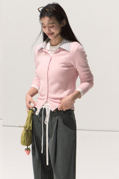 Slim Fit Wool Knit Top