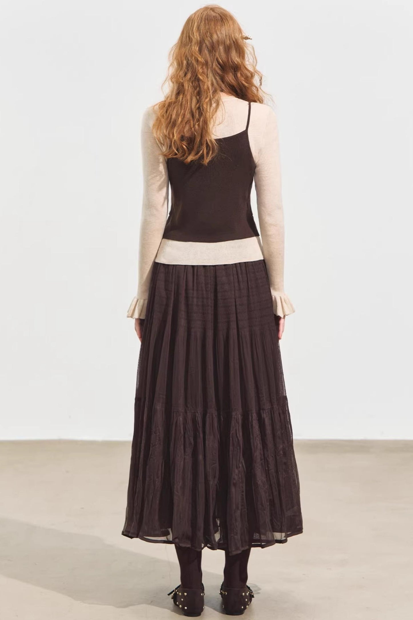 Plaid Collar Sweater Set-Up