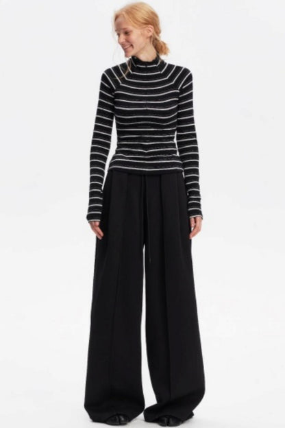 Vintage Striped Slim Knit Top