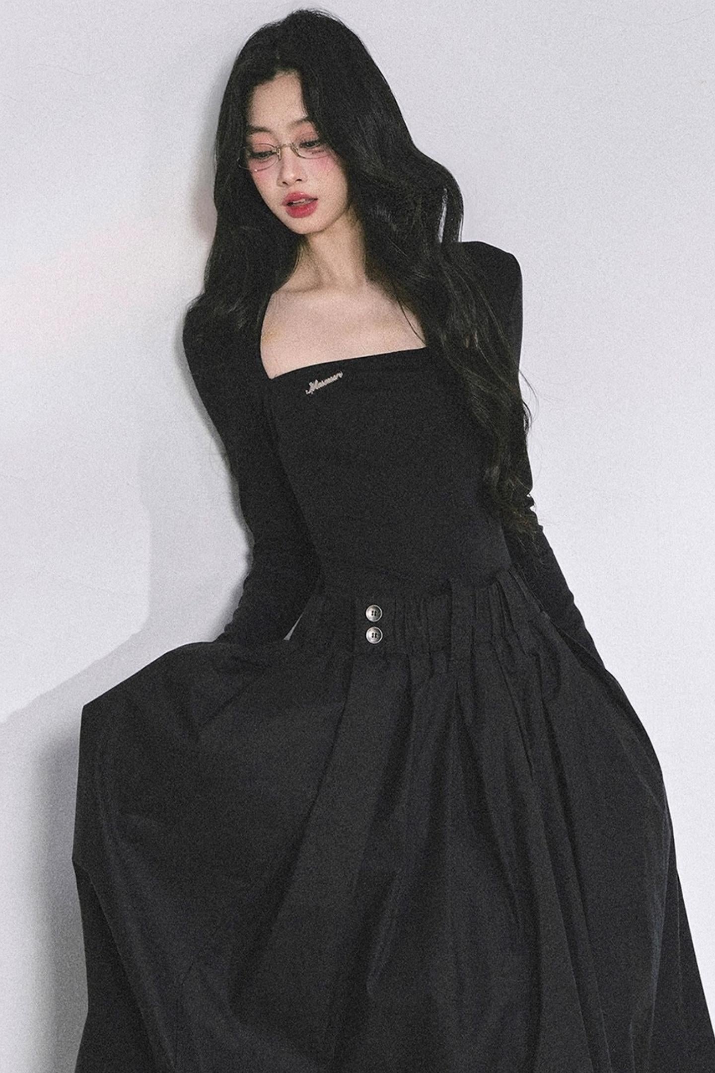 French Slimming Long Dress