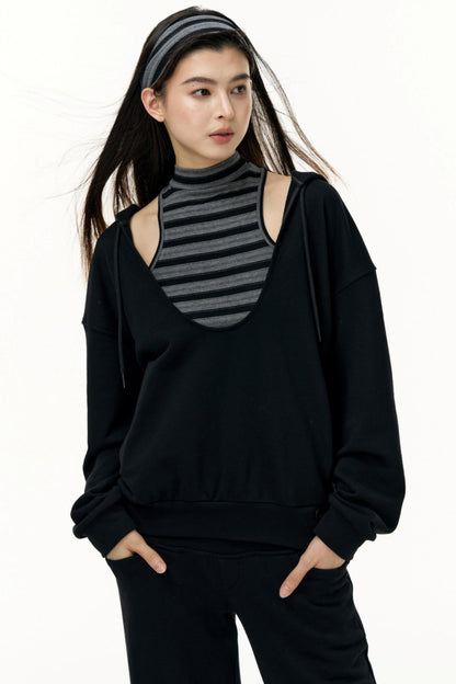 Layered Hooded Sweatshirt Set-Up