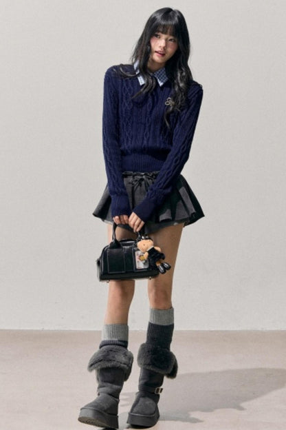 Unfinished Poem Plaid Sweater