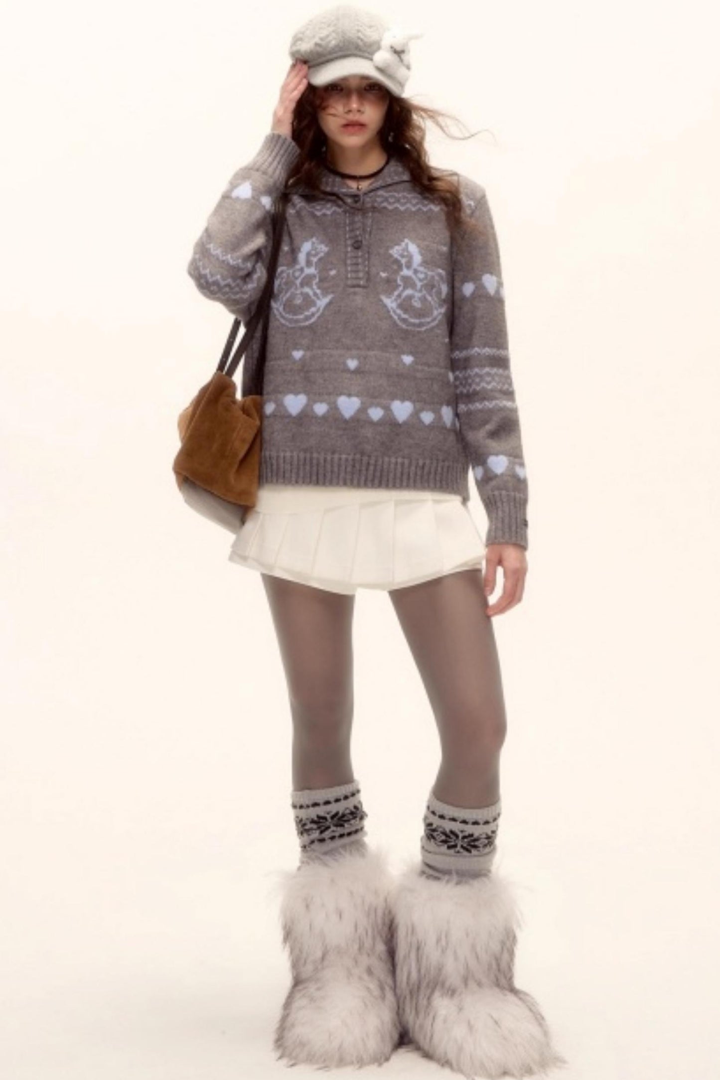 Retro Jacquard Knit Sweater