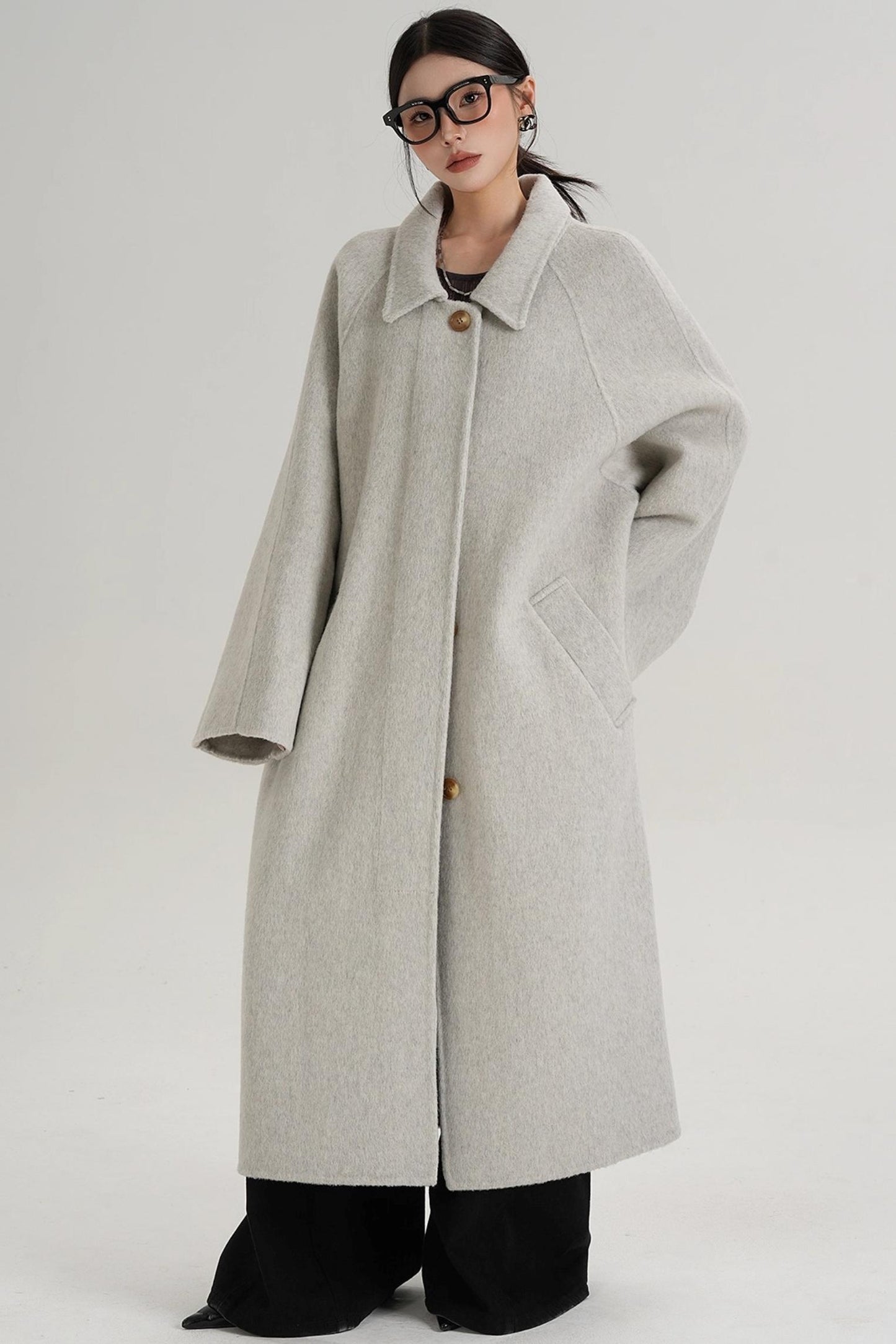 Temperament Wool Reversible Long Coat