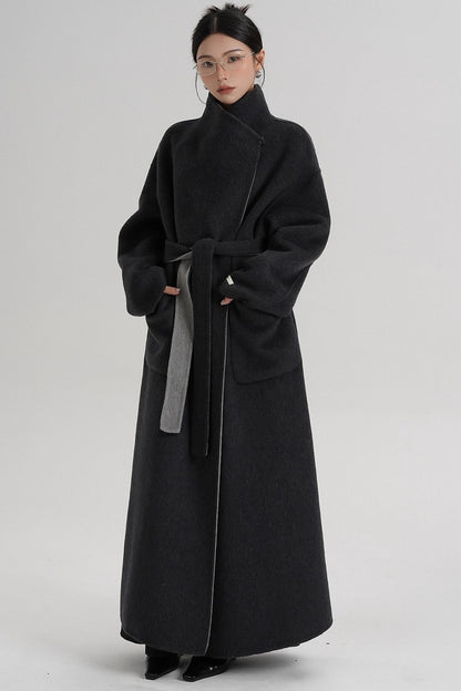 Stand-Up Wool Coat