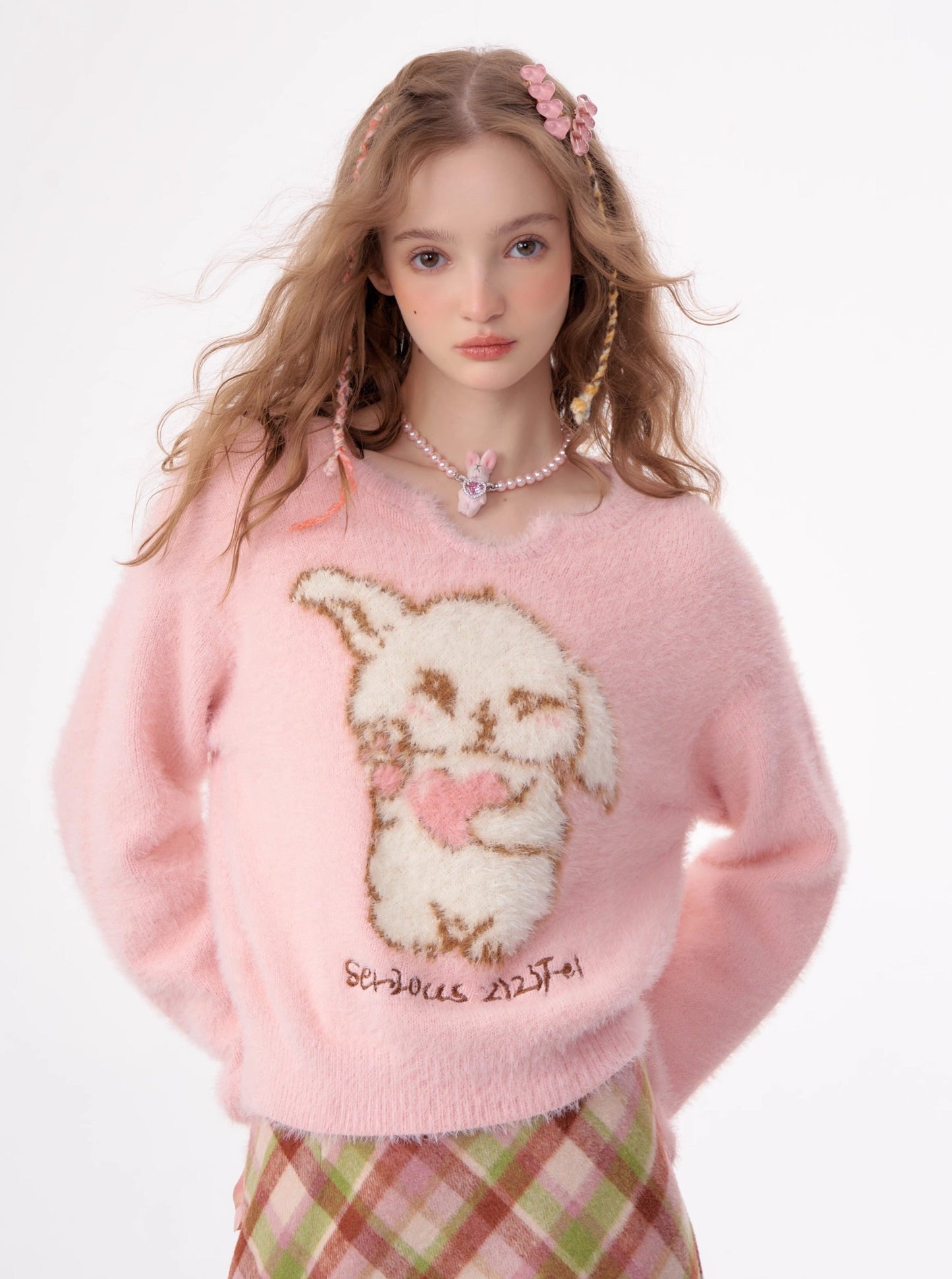 American rabbit warm pullover sweater