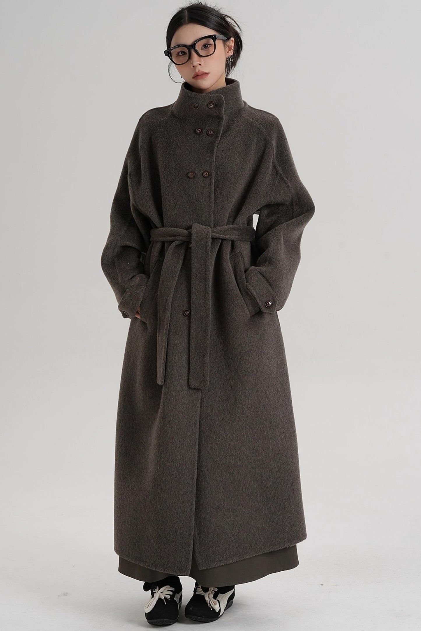 High Neck Wool Coat