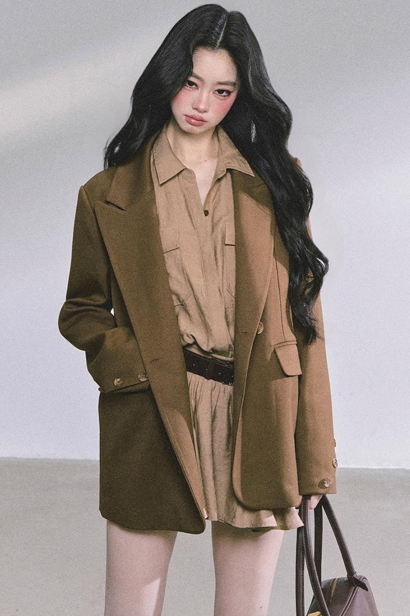 Plaid Two-Piece Winter Dress Set-Up