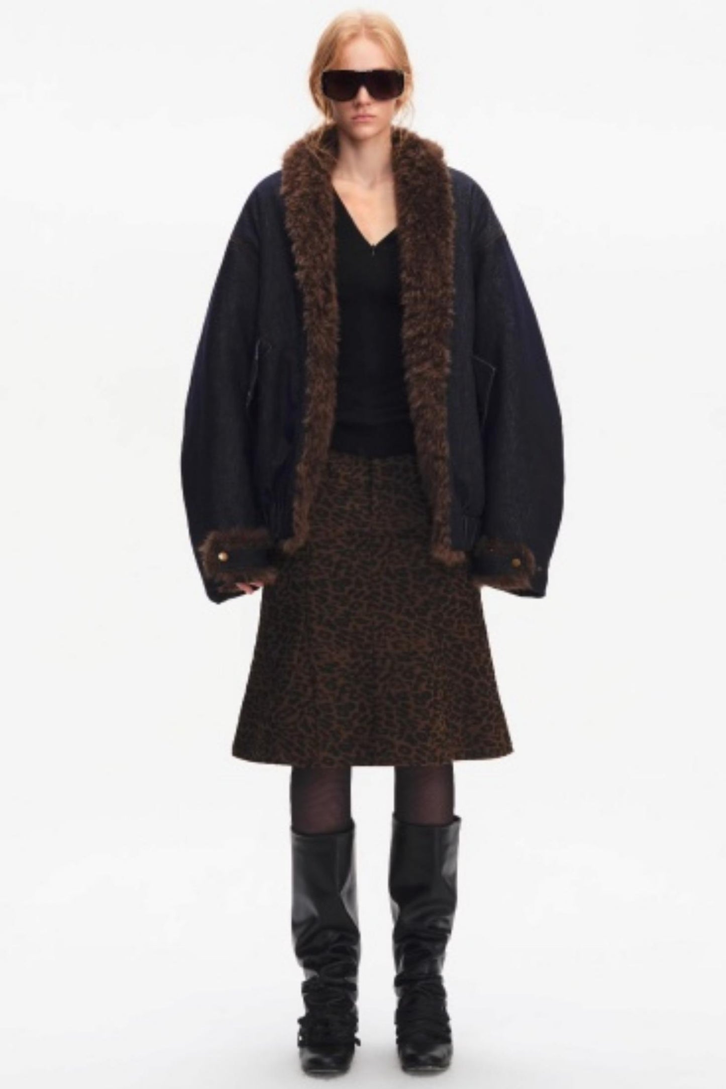 Korean Leopard Fishtail Skirt